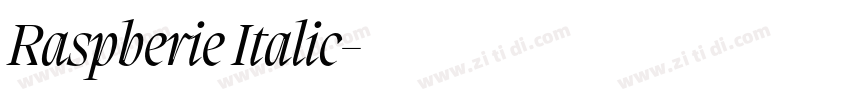 Raspberie Italic字体转换 Raspberie Italic字体转换